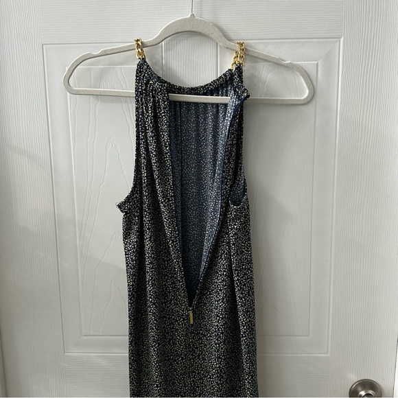 Michael Kors Chain Strap Midi Dress M – Y2K Resortwear Glam Floral - Picture 9 of 11